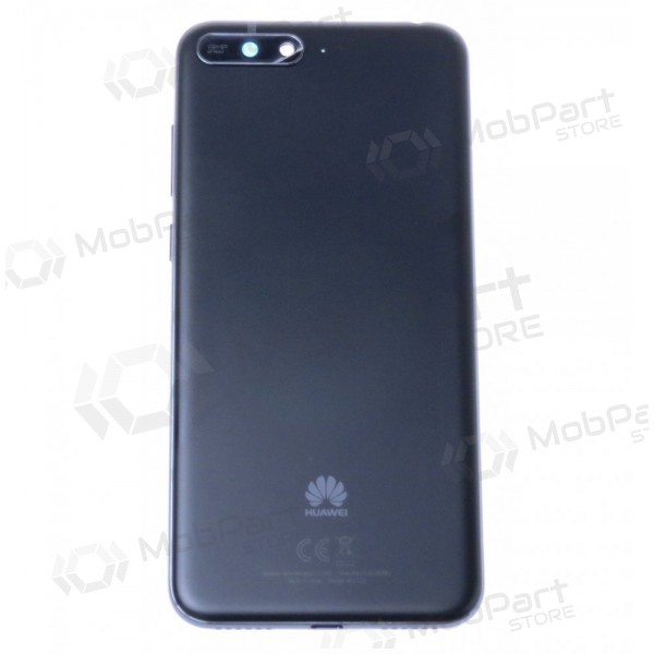 Huawei Y6 2018 πίσω κάλυμμα μπαταρίας (μαύρος) (μεταχειρισμένος grade C, γνησια)