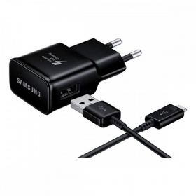Φορτιστής γνησια Samsung EP-TA200NBE 15W + Type-C καλώδιο μαύρος