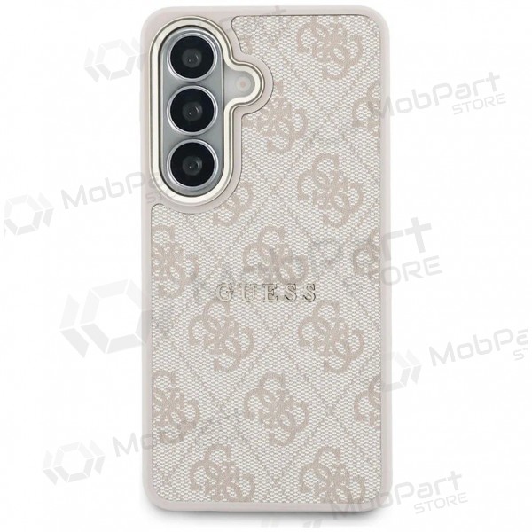 Θήκη Samsung Galaxy S26 -Guess PU Leather 4G Gold Frame Magnetic- (ροζ)