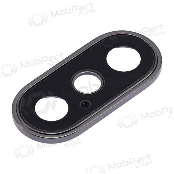 Apple iPhone XS / XS Max τζαμάκι κάμερας (μαύρος) (με πλαίσιο)