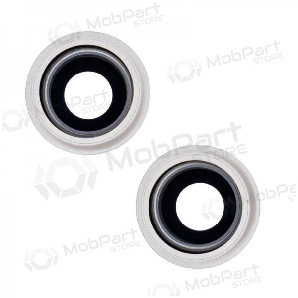Apple iPhone 13 τζαμάκι κάμερας (2τεμ) (άσπρο) (με πλαίσιο)