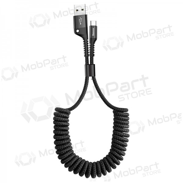 Καλώδιο USB Fish Eye Spring Type-C 2.0A 1m (μαύρο) CATSR-01