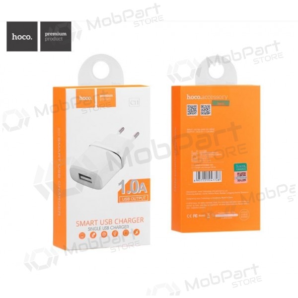 Φορτιστής HOCO C11 Smart USB (5V 1A) (άσπρο)