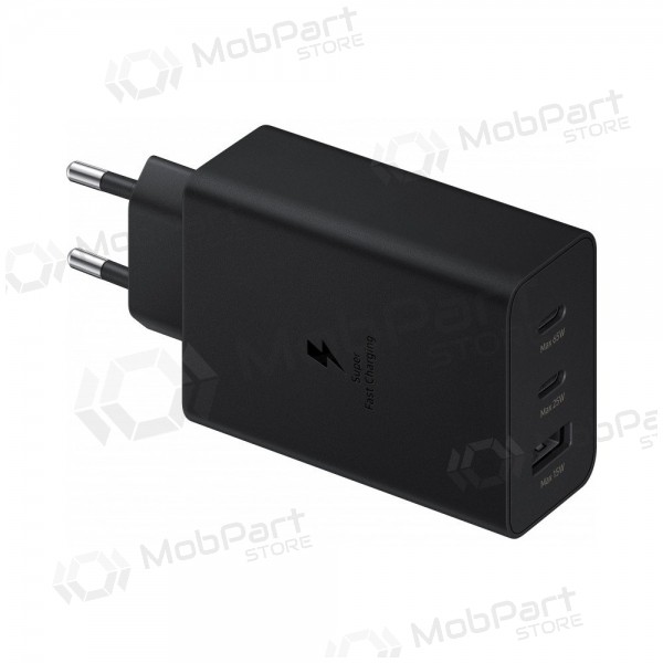 Φορτιστής δικτύου Samsung EP-T6530NBEGEU 65 W 2x USB-C + USB-A μαύρος