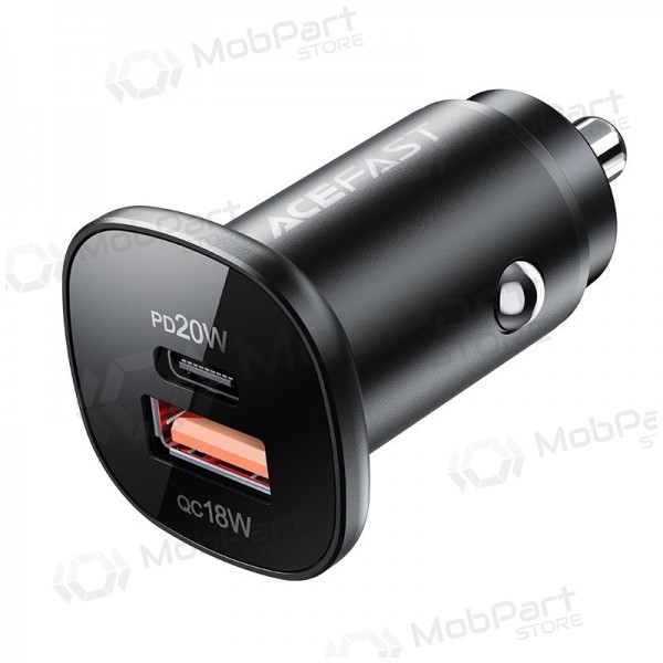 Φορτιστής automobilinis Acefast B1 Mini 38W USB-C+USB-A μαύρος