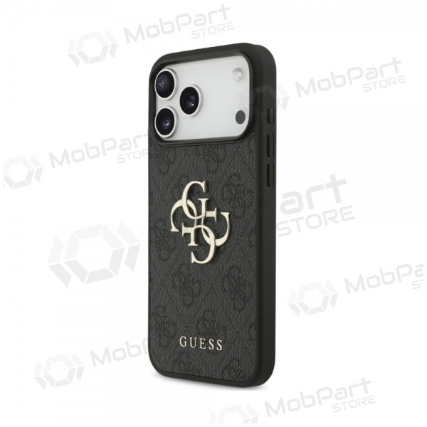 Θήκη Apple iPhone 18 Pro Max - Guess PU 4G Metal Logo (γκρι)