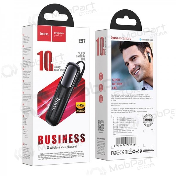 Ασύρματος handsfree ακουστικα Hoco E57 μαύρος