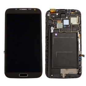 Samsung Galaxy Note 2 οθόνη (γκρί) (με πλαίσιο) (γνησια)