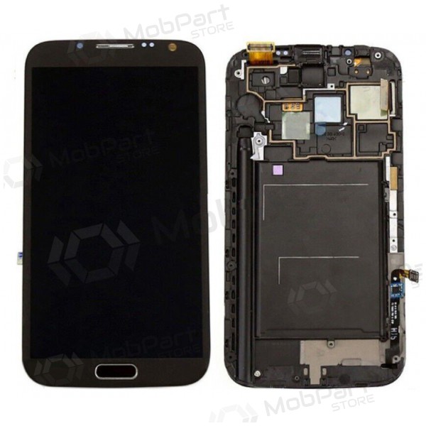 Samsung Galaxy Note 2 οθόνη (γκρί) (με πλαίσιο) (γνησια)