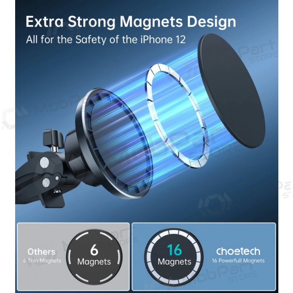 Θήκη τηλεφώνου αυτοκινήτου Choetech AT0004 μαύρος