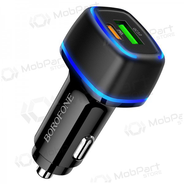 Φορτιστής automobilinis Borofone BZ14A PD20W+QC3.0 x 2 USB (άσπρο)