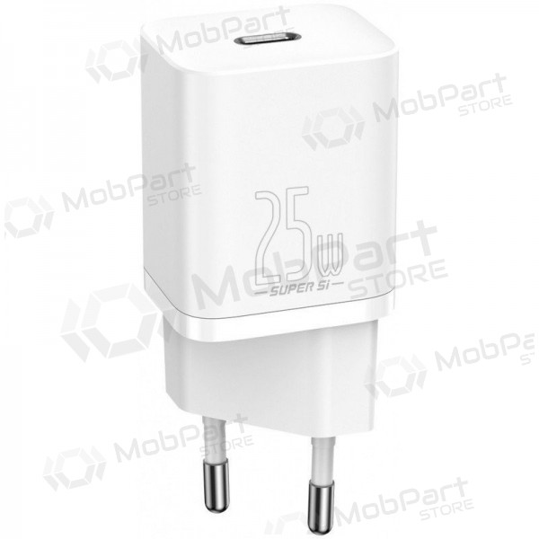 Φορτιστής buitinis Baseus Super Si 25W + Type-C 1.0m άσπρο TZCCSUP-L02