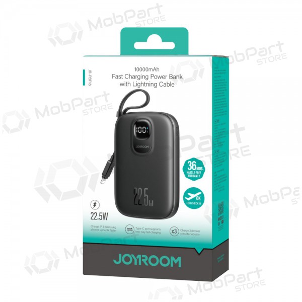 Εξωτερική μπαταρία Power Bank Joyroom JR-PBF18 22.5W with Lightning cable 10000mAh μαύρος