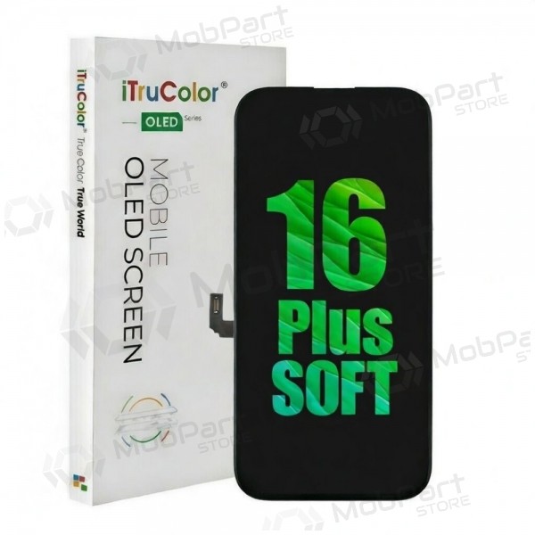 Ekranas προορίζεται για iPhone 16 Plus su lietimui jautriu stikliuku Premium OLED (with Removable IC)