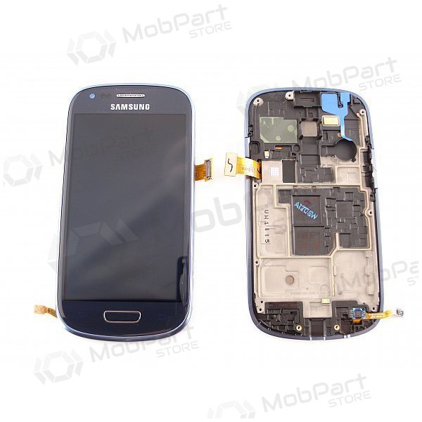 Samsung I8190 Galaxy S3 mini οθόνη (μπλε) (με πλαίσιο) (μεταχειρισμένος grade A, γνησια)