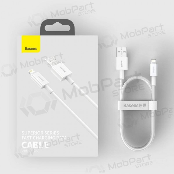 USB καλώδιο Baseus Superior Lightning 2.4A 1.5m (άσπρο) CALYS-B02