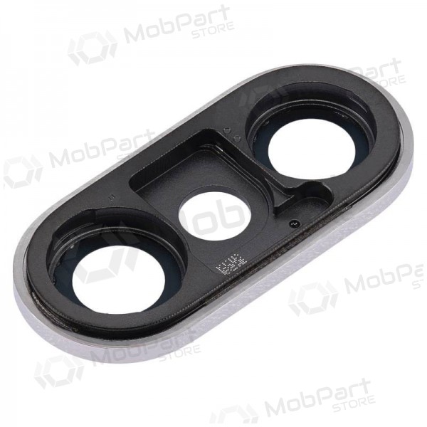 Apple iPhone XS / XS Max τζαμάκι κάμερας (ασήμι) (με πλαίσιο)