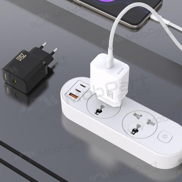 Φορτιστής Dudao A27C GaN 25W USB-C + καλώδιο USB-C σε USB-C 1.0m λευκό