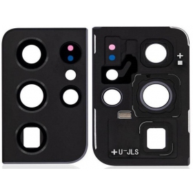 Samsung Galaxy S21 Ultra 5G τζαμάκι κάμερας (μαύρος) (με πλαίσιο)