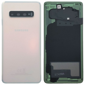 Samsung G973 Galaxy S10 πίσω κάλυμμα μπαταρίας άσπρο (Prism White) (μεταχειρισμένος grade C, γνησια)