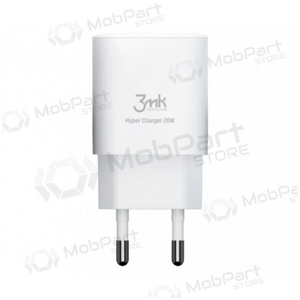 Φορτιστής 3MK HyperCharger 20W 1xUSB-C + 1xUSB-A PD/QC