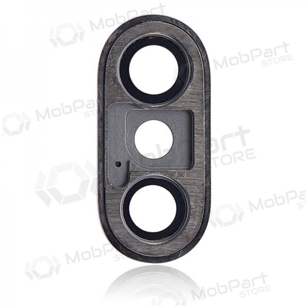 Apple iPhone XS / XS Max τζαμάκι κάμερας (μαύρος) (με πλαίσιο)