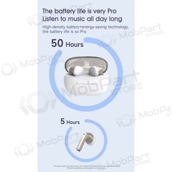 Ασύρματα ακουστικά με μικρόφωνο Dudao U8 Bluetooth λευκά