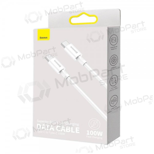 Καλώδιο Baseus Superior Type-C - Type-C 100W 1.0m (άσπρο) CATYS-B02