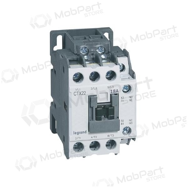 Kontaktorius Legrand 416116 (3P, 22A, 1NO/1NC, CTX, 230V)