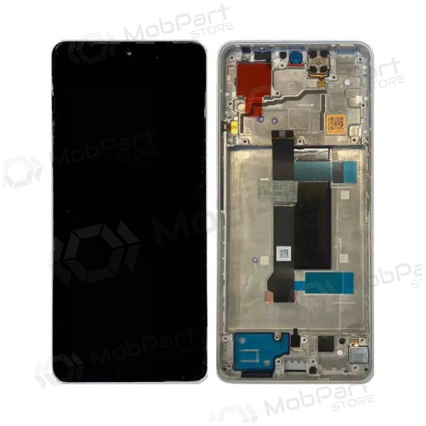 Xiaomi Poco X6 5G (compatible with Redmi Note 13 Pro 5G) οθόνη (άσπρο) (με πλαίσιο) (γνησια)