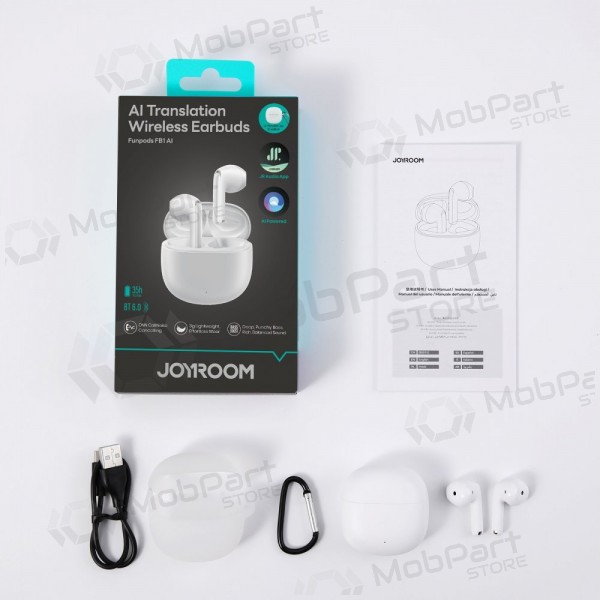 Ασύρματα ακουστικά με μικρόφωνο Joyroom JR-FB1 Bluetooth λευκά