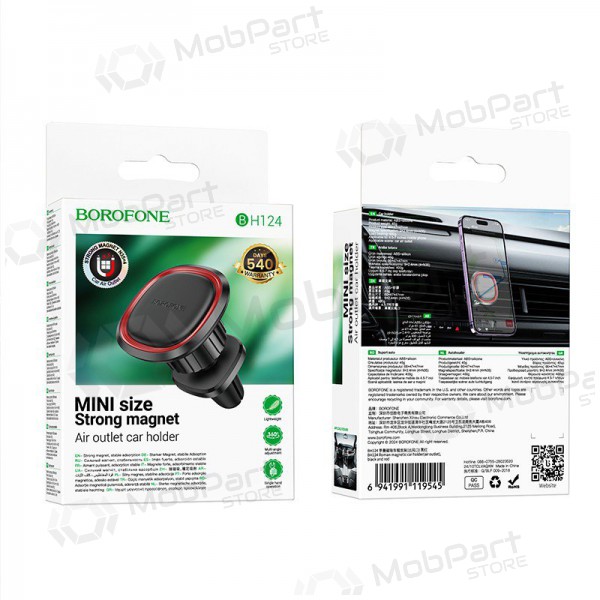 Θήκη τηλεφώνου αυτοκινήτου Borofone BH124 (air vent) μαύρος