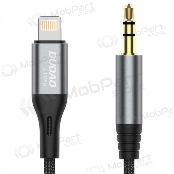 Καλώδιο ήχου Dudao L11Pro Lightning σε 3.5 mm 1 m μαύρο