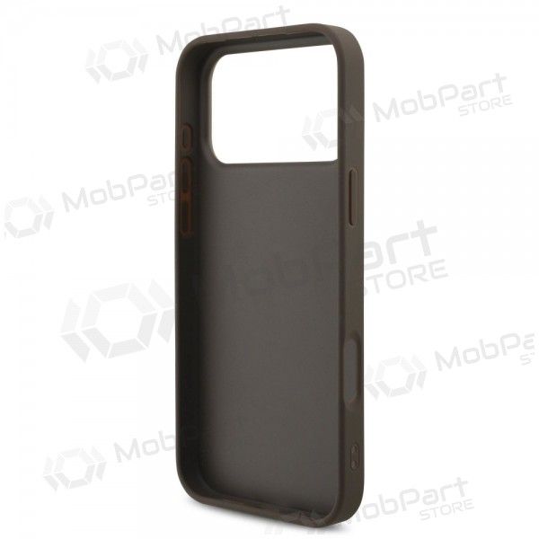 Θήκη Apple iPhone 17 Pro Max - Guess PU 4G Metal Logo (καφέ)