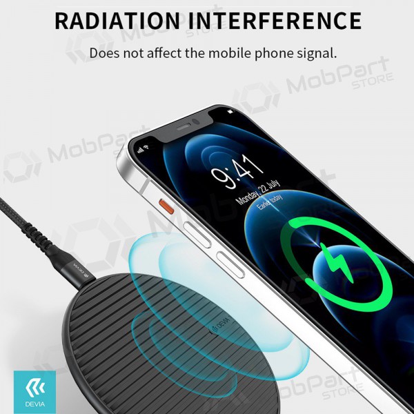 Ασύρματος φορτιστής Devia Aurora Ultra-Slim 15W (μαύρος)