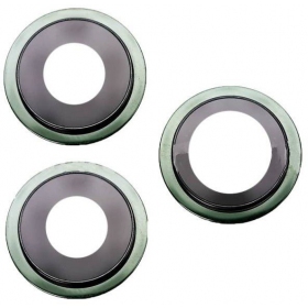 Apple iPhone 11 Pro / 11 Pro Max τζαμάκι κάμερας (3τεμ) (πράσινος) (με πλαίσιο)