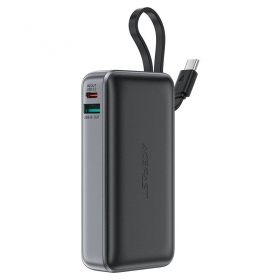 Εξωτερική μπαταρία Power Bank Acefast M7-10000 PD30W With Cable 10000mAh μαύρος
