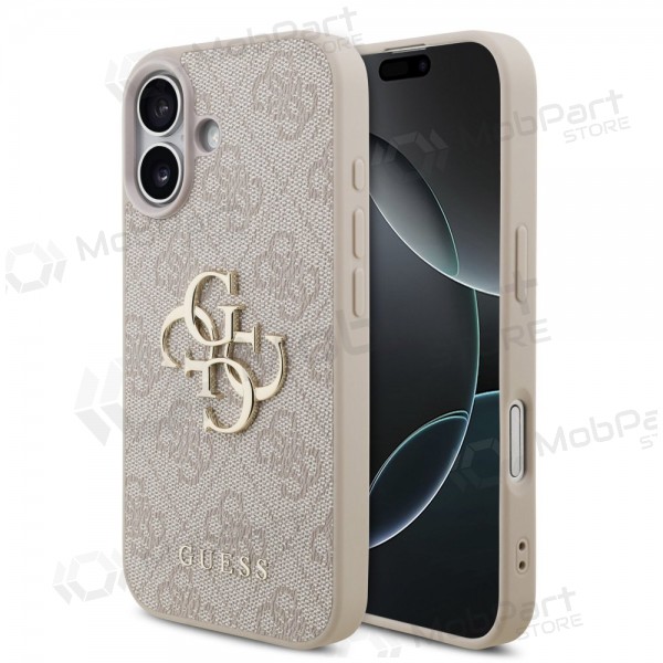 Θήκη Apple iPhone 17 - Guess PU 4G Metal Logo (ροζ)