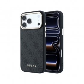 Θήκη Apple iPhone 18 Pro - Guess PU Leather 4G Gold Frame MagSafe