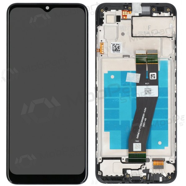 Ekranas Samsung A035G (A03 2022) su lietimui jautriu stikliuku και rėmeliu Black γνησια