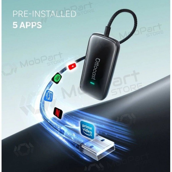 Ασύρματος προσαρμογέας CarPlay/Android Auto Ottocast Play2Video Ultra μαύρος