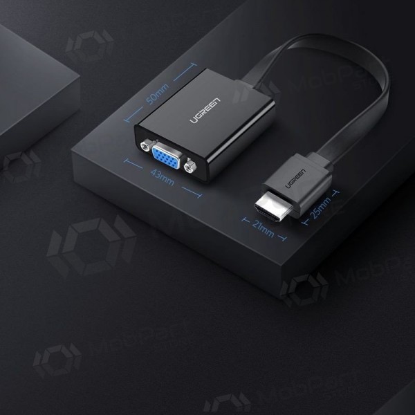 Προσαρμογέας Ugreen MM103 HDMI σε VGA μαύρος
