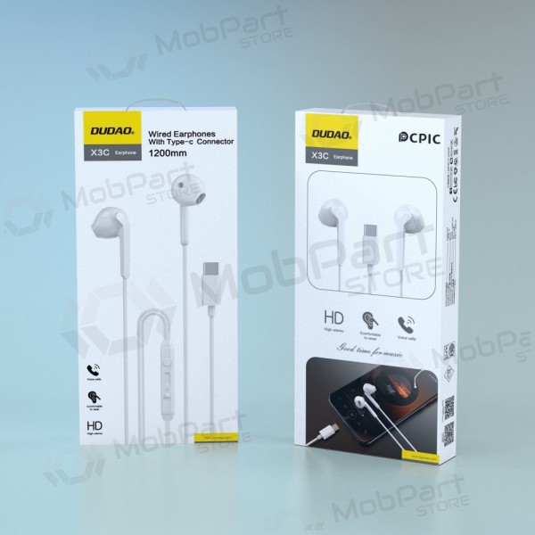 Ακουστικά USB-C Dudao X3C λευκά