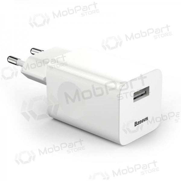 Φορτιστής τηλεφώνου Baseus CCALL-BX02 24 W USB-A λευκός