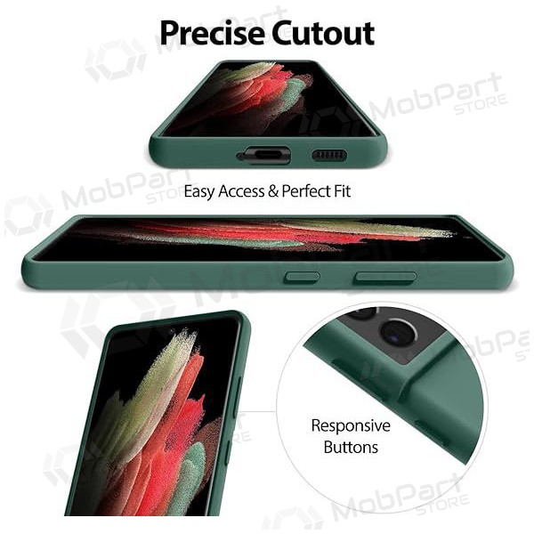 Θήκη Apple iPhone 16 Plus Mercury - Silicone Case (σκούρο πράσινο)