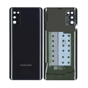 Samsung A415 Galaxy A41 2020 πίσω κάλυμμα μπαταρίας (μαύρος) (μεταχειρισμένος grade C, γνησια)