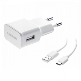 Φορτιστής γνησια Samsung EP-TA200NWE 15W + Type-C καλώδιο άσπρο
