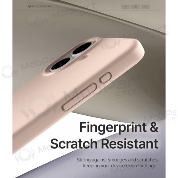 Θήκη Mercury Pure Magsafe Silicon Case Apple iPhone 17 ροζ άμμος