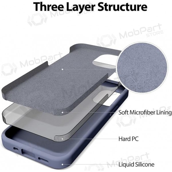Θήκη Apple iPhone 12 Pro Max Mercury - Silicone Case (γκρι λεβάντας)