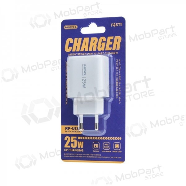 Φορτιστής τηλεφώνου Remax RP-U137 25 W USB-C λευκός